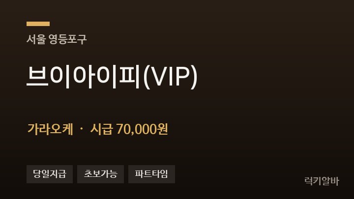 서울 영등포구 브이아이피(VIP) 가라오케 채용