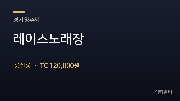 경기 양주시 레이스노래장 룸살롱 채용