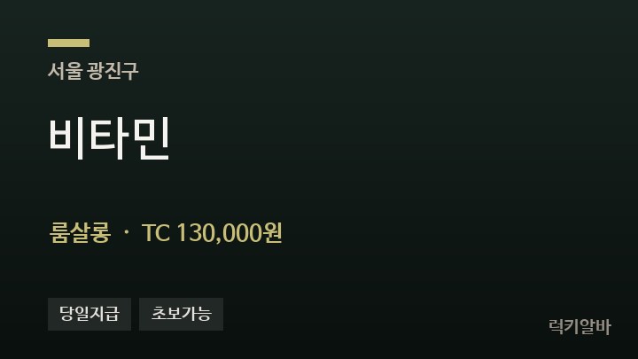 서울 광진구 비타민 룸살롱 채용