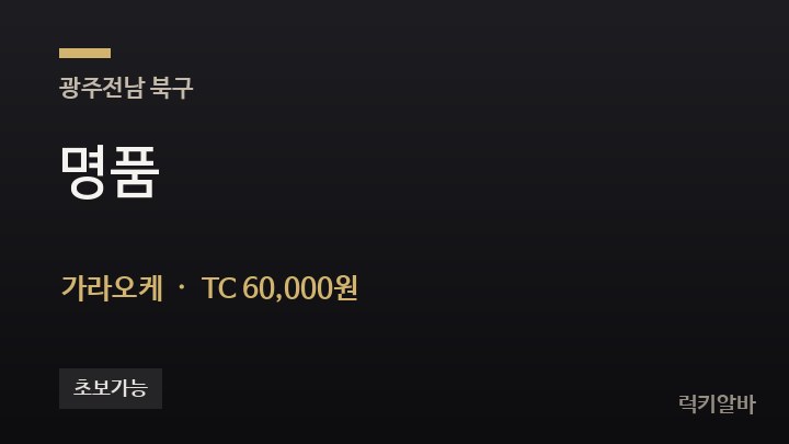 광주 북구 명품 가라오케 채용