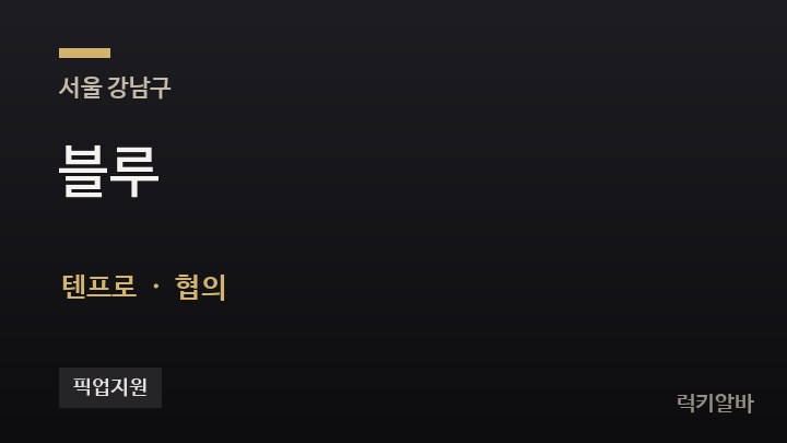 서울 강남구 블루 텐프로·쩜오 채용
