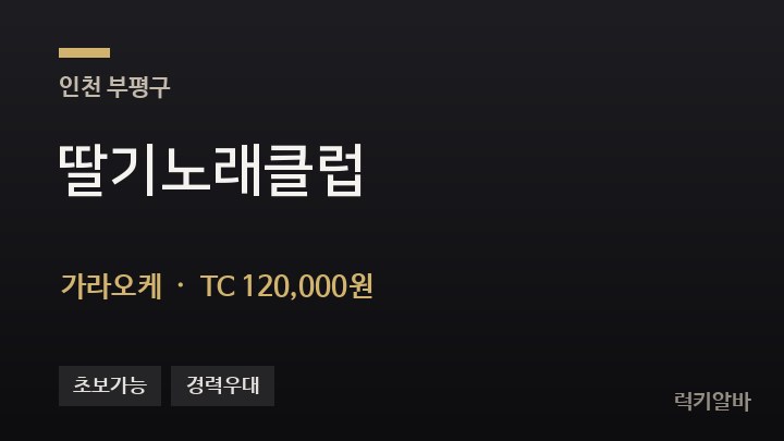인천 부평구 딸기노래클럽 가라오케 채용